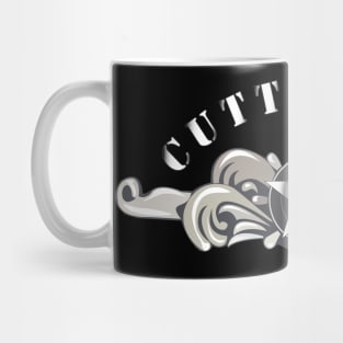 USCG - Cutterman Badge - Enlisted  - Silver w Top Txt Mug